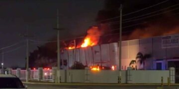 Así quedó la fábrica tras incendio en Matamoros Tamaulipas