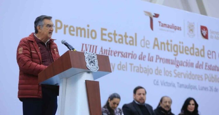 Aumento salarial y pensiones seguras garantiza Américo Villarreal a las y los trabajadores del Estado