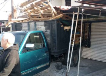 camión impactado vivienda Guadalupe
