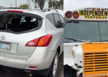 Carambola deja tres vehículos dañados en el Periférico de Matamoros, Tamaulipas