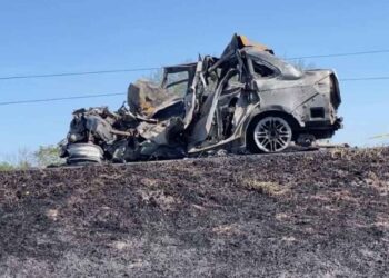 Choque e incendio hoy Carretera Tamaulipas