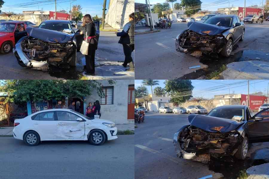 Colisión en zona centro de Victoria (1)