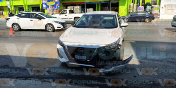 Da vuelta en “U” sin precaución y provoca choque con repartidor en Ciudad Victoria, Tamaulipas