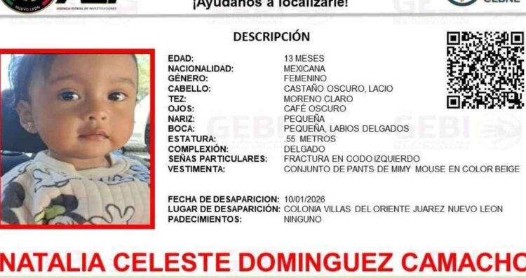 Desaparece bebé en Juárez