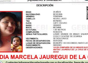 Desaparece joven mujer junto a su hijo en Escobedo, Nuevo León