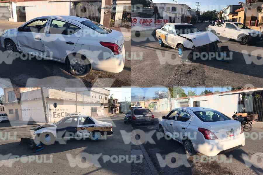 Despistado omite alto y protagoniza fuerte choque en el centro de Ciudad Victoria, Tamaulipas