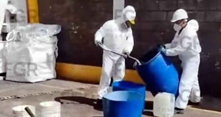 FGR destruye más de 105 toneladas de químicos incautados a grupos delictivos en Sinaloa