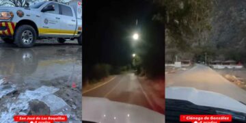 FOTOS: Sierra de Santiago, Nuevo León, registra hasta -8 grados, informa Protección Civil