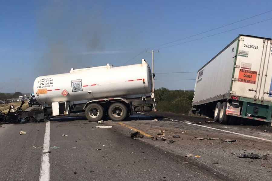 Fatal choque frontal en Tamaulipas