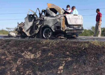 Fatal choque frontal en Tamaulipas