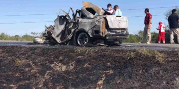 Fatal choque frontal en Tamaulipas