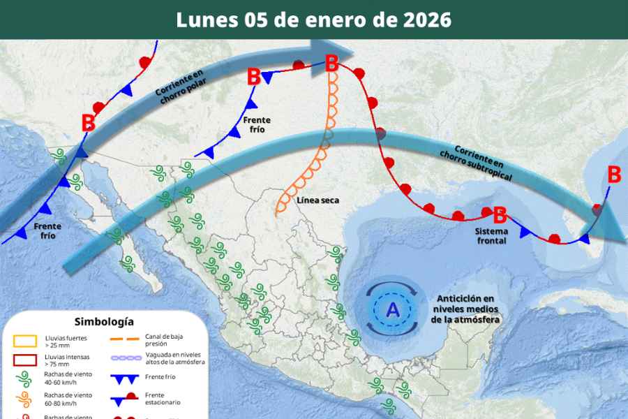 Frente frío 27 a México