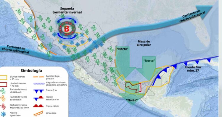 Frente frío 27 en México