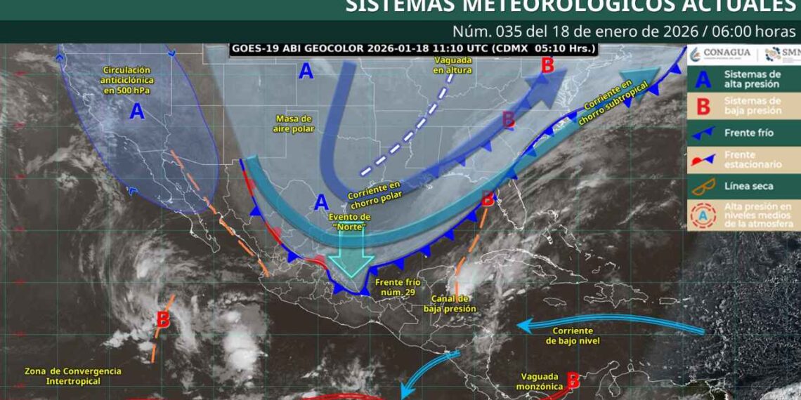 Frente frío 29 dejará lluvias intensas y fuertes rachas de viento: ¿Dónde afectará?