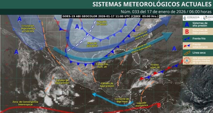 Frente frío 29 en México