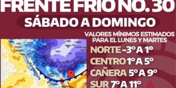 Frente frío 30 azotará a Tamaulipas