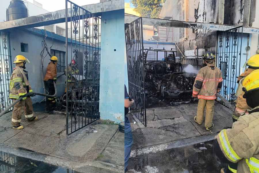 _Fuego en camioneta en colonia Heriberto Kehoe (1)