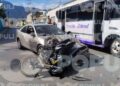 Fuerte choque deja a motociclista gravemente lesionado en Ciudad Victoria, Tamaulipas