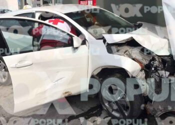 Fuerte choque deja lesionados y daños materiales en Ciudad Victoria, Tamaulipas