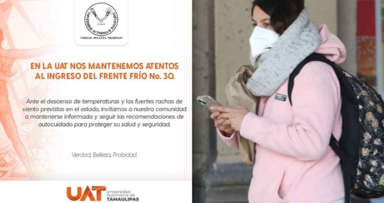 clases en la UAT por frío en Tamaulipas
