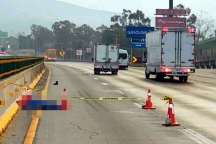 Hombre pierde la vida tras ser embestido en la autopista México-Puebla