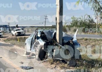 Joven queda prensado tras fuerte accidente en la carretera Reynosa–Río Bravo