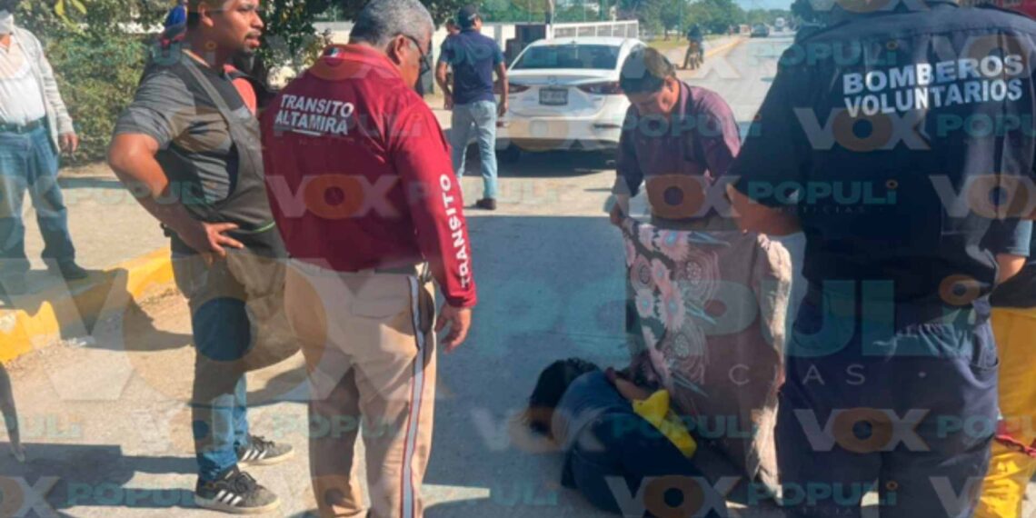 Jovencita lesionada en Altamira