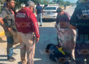 Jovencita lesionada en Altamira