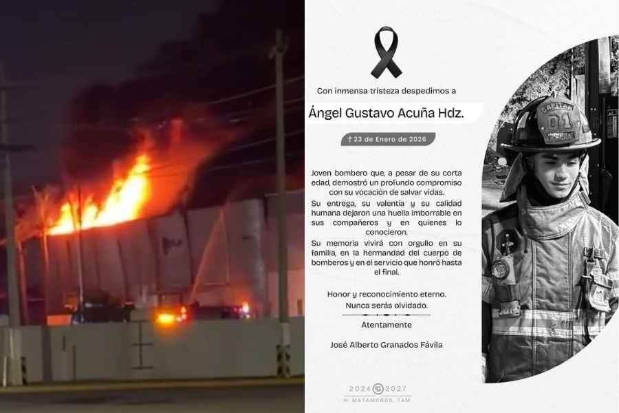 Matamoros Tamaulipas muerte de bomberos en incendio en fábrica