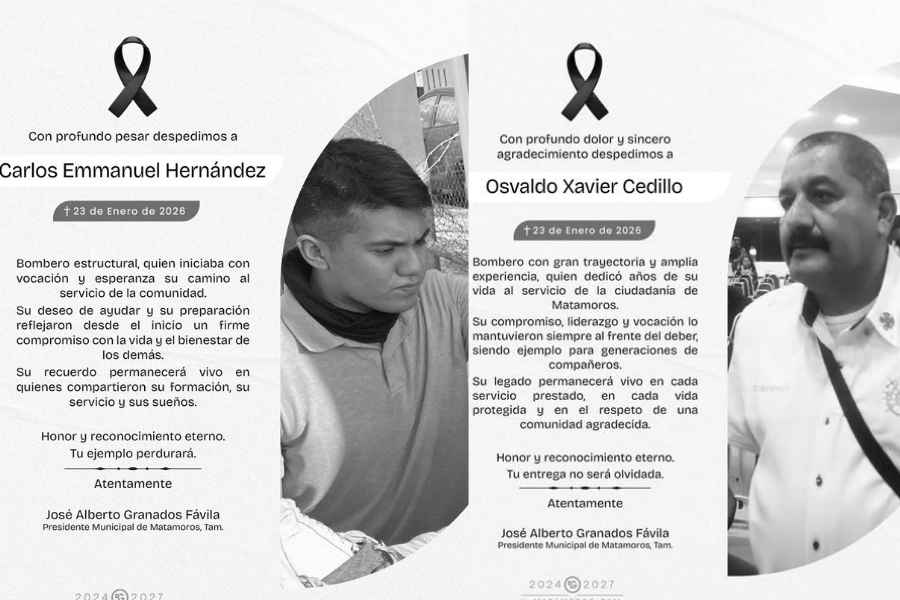 Matamoros Tamaulipas muerte de bomberos 