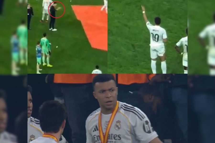 Mbappé polémica pasillo