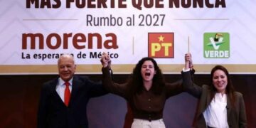 Morena, PT y PVEM confirman alianza firme rumbo al proceso electoral de 2027