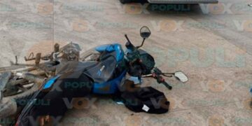 Motociclista hospitalizado en Altamira