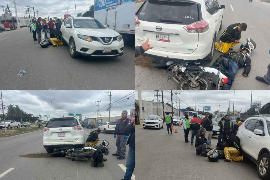 Motociclista lesionado en Altamira (1)