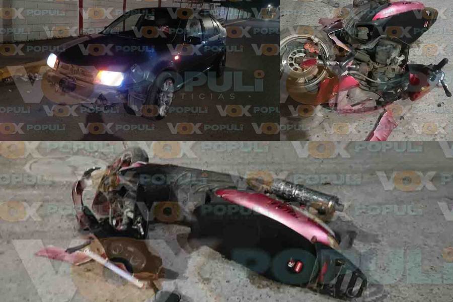 Motociclista resulta lesionado tras choque con auto en Altamira, Tamaulipas
