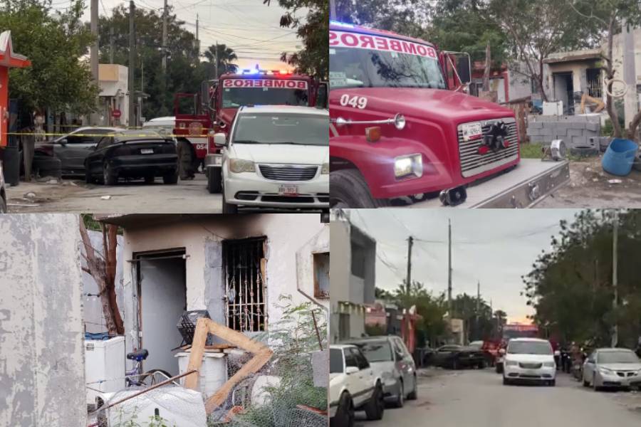 Muere hombre en incendio en Palmares de las Brisas en Matamoros, Tamaulipas