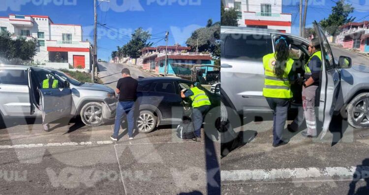 Mujer embarazada resulta lesionada tras choque por alcance en Ciudad Madero, Tamaulipas
