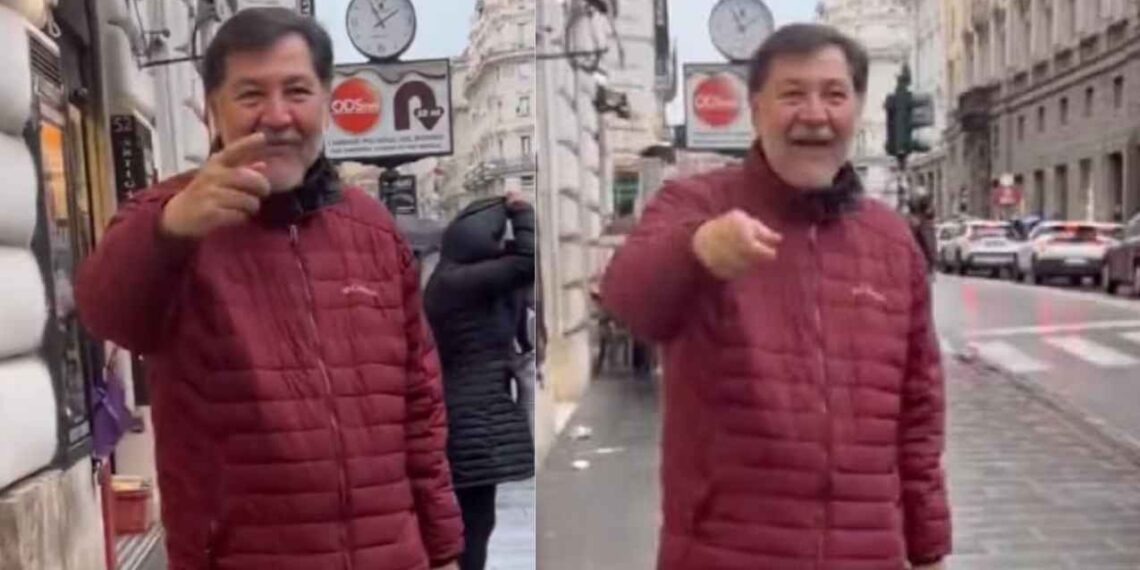 Noroña discute con ciudadano mexicano en exclusiva zona comercial de Roma