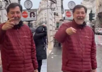 Noroña discute con ciudadano mexicano en exclusiva zona comercial de Roma