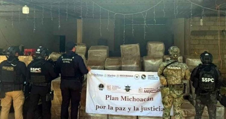 Operativo en Huetamo, Michoacán, termina con ocho detenidos y aseguramiento de droga