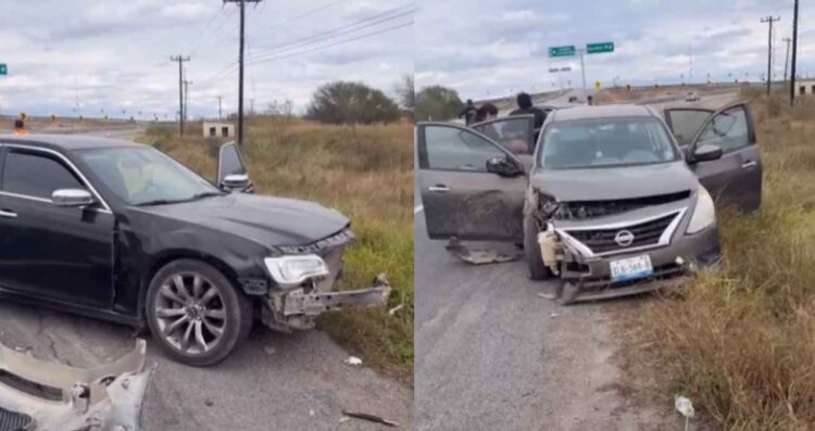 Percance vial en la Carretera Matamoros-Reynosa deja daños materiales en dos vehículos