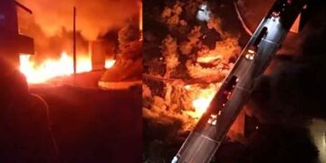 Pipa cae de un puente y explota en la autopista México-Tuxpan; chofer muere