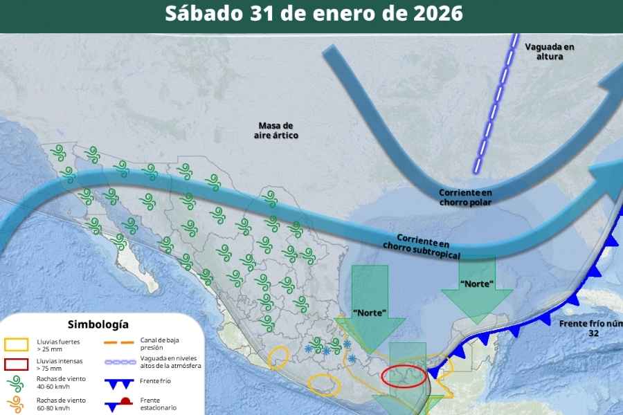 Pronóstico del Clima para el fin de semana en México enero 2026