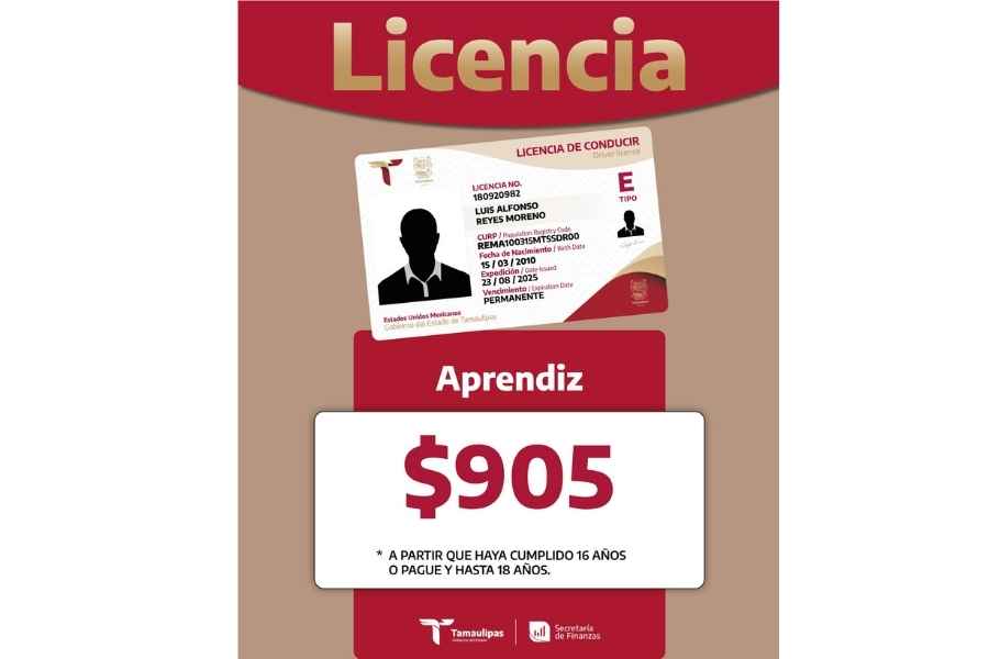 Qué es la Licencia Aprendiz en Tamaulipas
