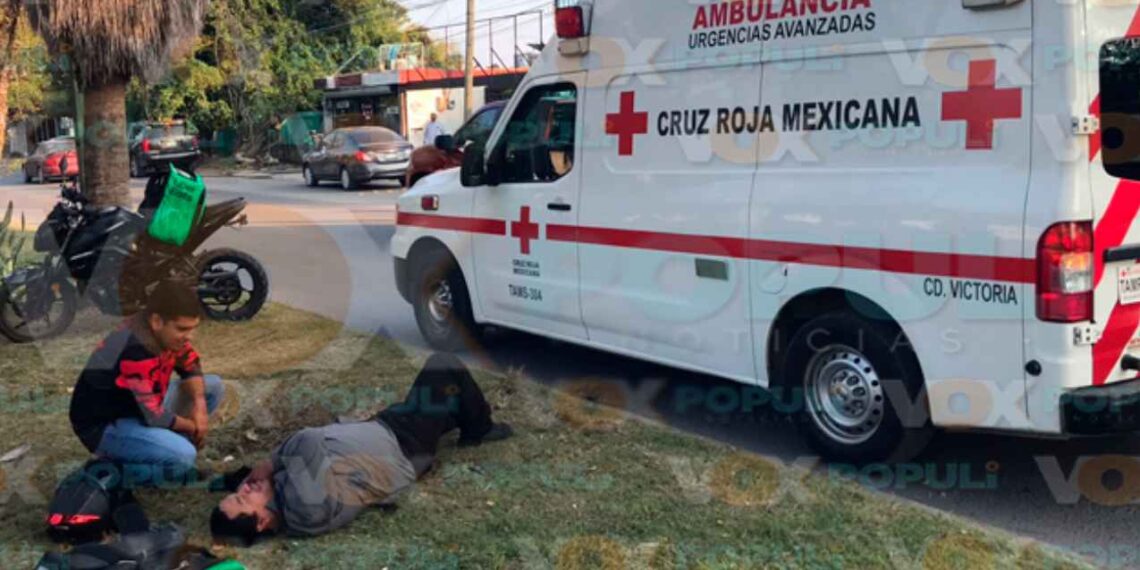 Repartidor lesionado en Victoria