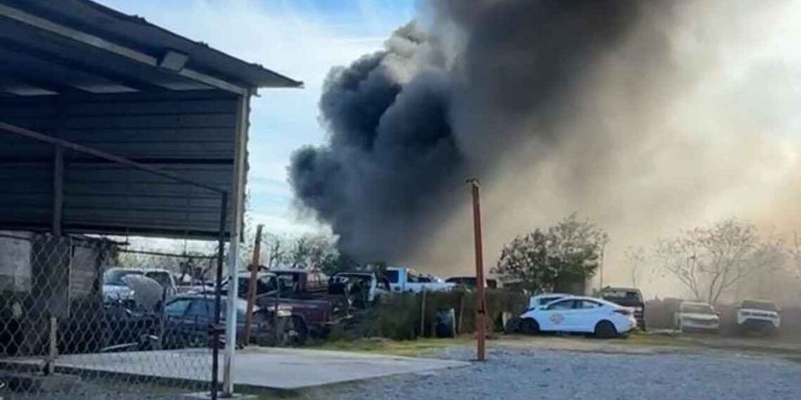 incendio "Yonke" Matamoros