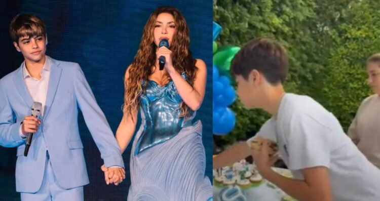 Shakira celebra los 13 años de Milan con una fiesta futbolera
