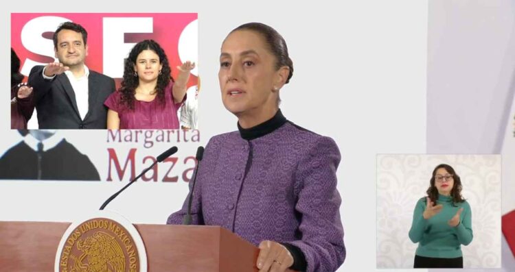 Sheinbaum evita dar información de la reunión que sostuvo con Luisa María Alcalde y Andy López Beltrán