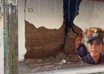 mujer sismo San Marcos