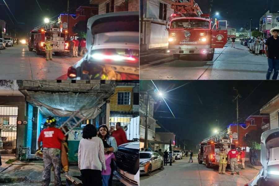 Sofocan incendio en Tampico (1)